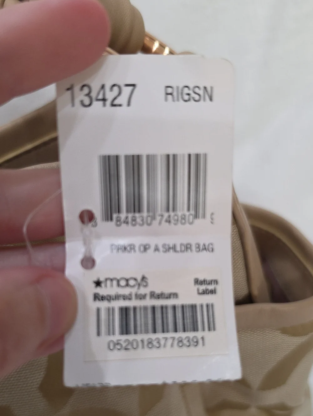 NWT Coach Beige Canvas And Leather  Op Art Parker Hobo